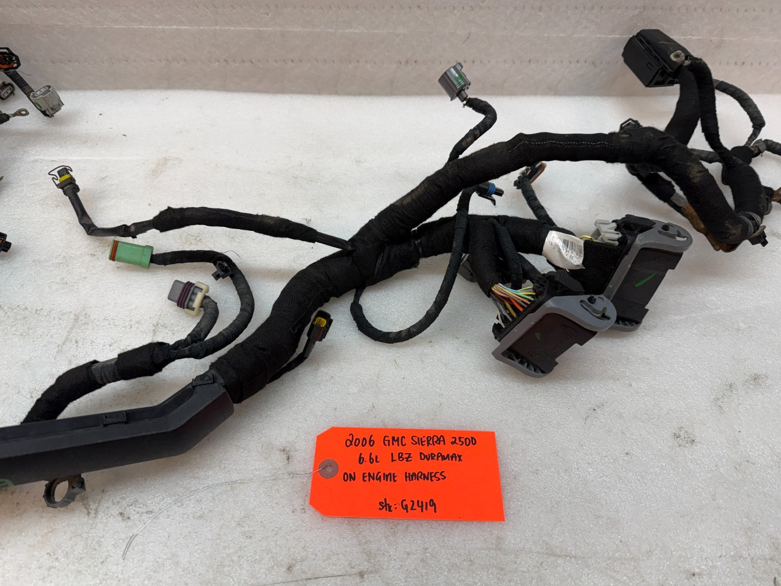 06 07 GMC CHEVROLET 2500HD DURAMAX 6.6 LBZ ENGINE MOTOR WIRING HARNESS LOOM