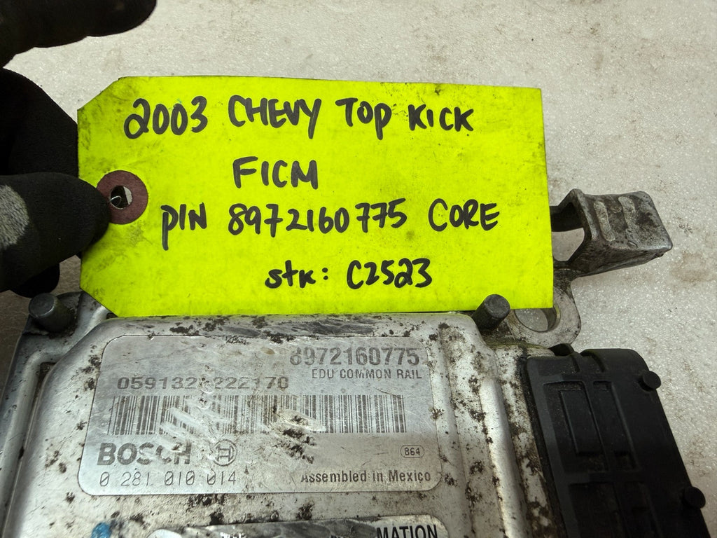 03 Chevrolet GMC LB7 6.6 DURAMAX FICM FUEL INJECTION CONTROL MODULE 8972160775