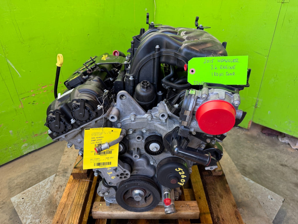 15 JEEP WRANGLER JK 3.6 COMPLETE ENGINE MOTOR ASSEMBLY 14-18