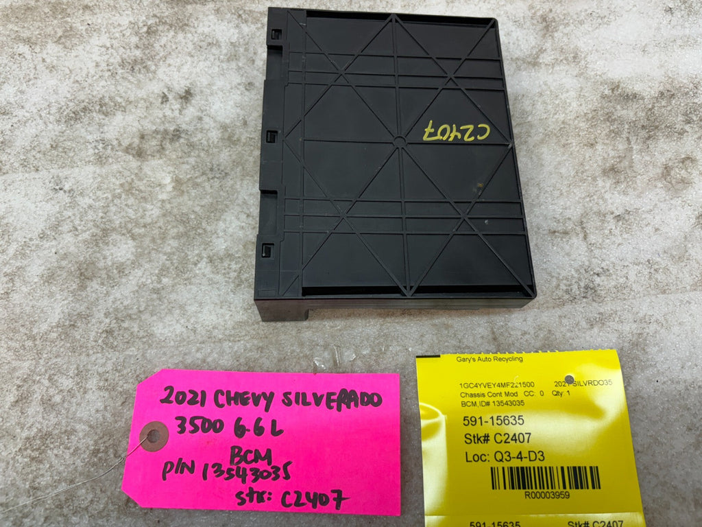 20 Chevrolet GMC DURAMAX 6.6 BCM BODY CONTROL MODULE 13536089 19-22