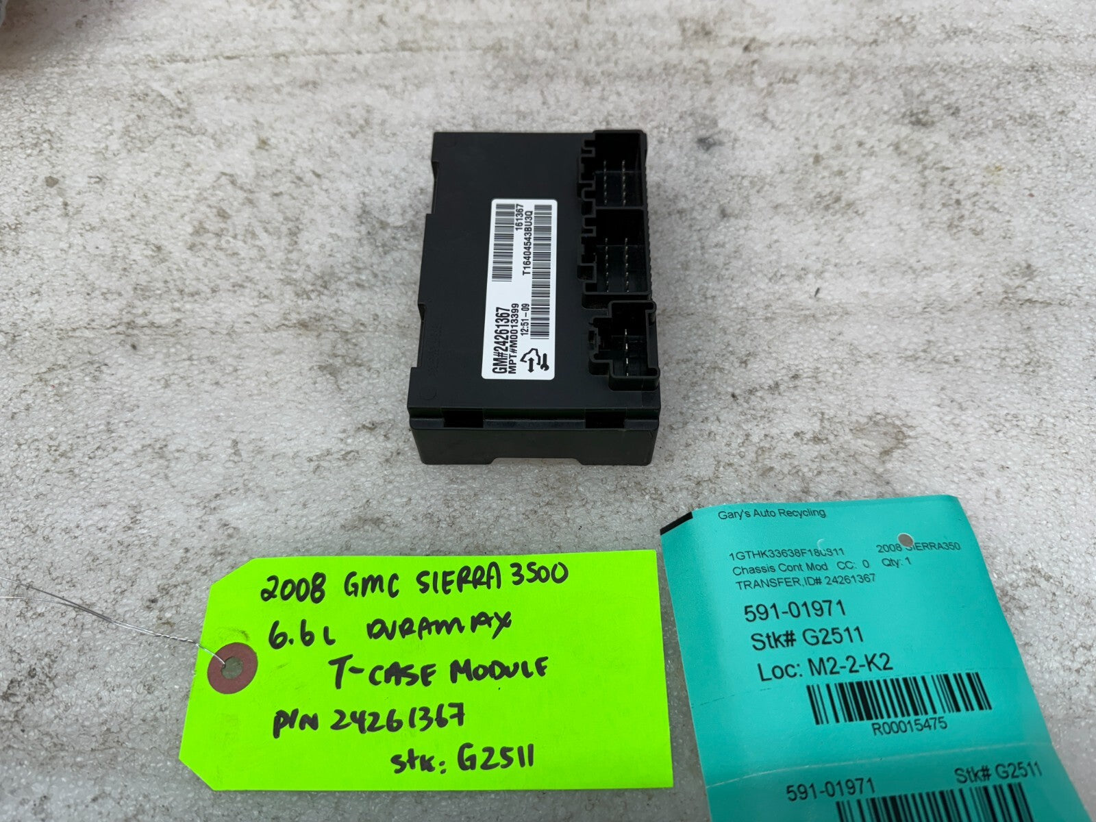 07-14 GMC SIERRA 2500HD 3500 TRANSFER CASE CONTROL MODULE TCCM 24261367