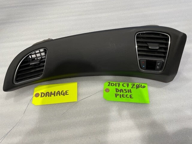 15-19 CHEVROLET CORVETTE C7 Z06 Z07 BLACK W/ RED RIGHT SIDE DASH TRIM PIECE