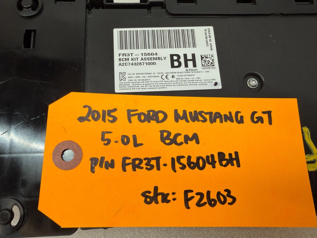 15-17 FORD MUSTANG 5.0 S550 BCM BODY CONTROL MODULE FR3T-15604BH