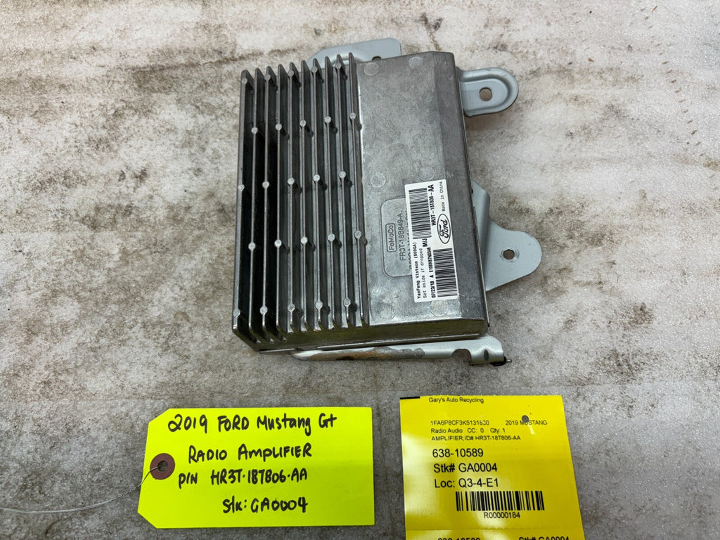 19 FORD MUSTANG GT OEM STEREO RADIO AMP AMPLIFIER HR3T-18T806-AA