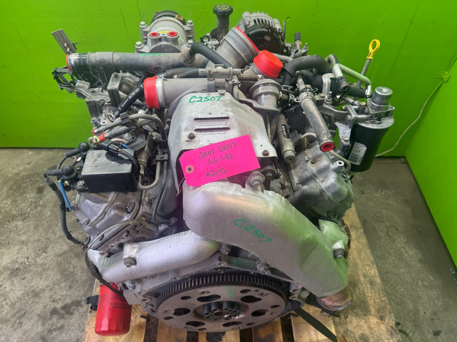 01-04 CHEVROLET GMC 2500 3500 6.6 LB7 DURAMAX DIESEL ENGINE MOTOR NO CORE!!