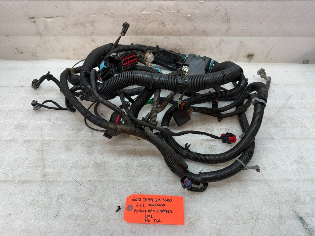 12 GMC SIERRA CHEVROLET SILVERADO 3500HD DURAMAX 6.6 LML ENGINE WIRING HARNESS