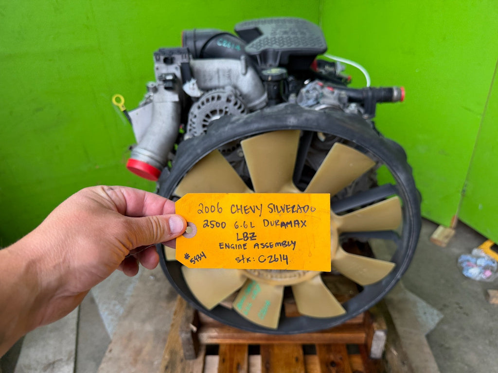 06 07 CHEVROLET GMC 2500 3500 6.6 LBZ DURAMAX DIESEL ENGINE MOTOR NO CORE!!