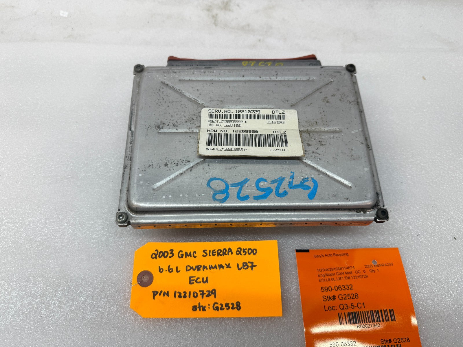 01-04 Chevrolet GMC 2500HD DURAMAX 6.6 LB7 ECM ECU ENGINE COMPUTER 12210729