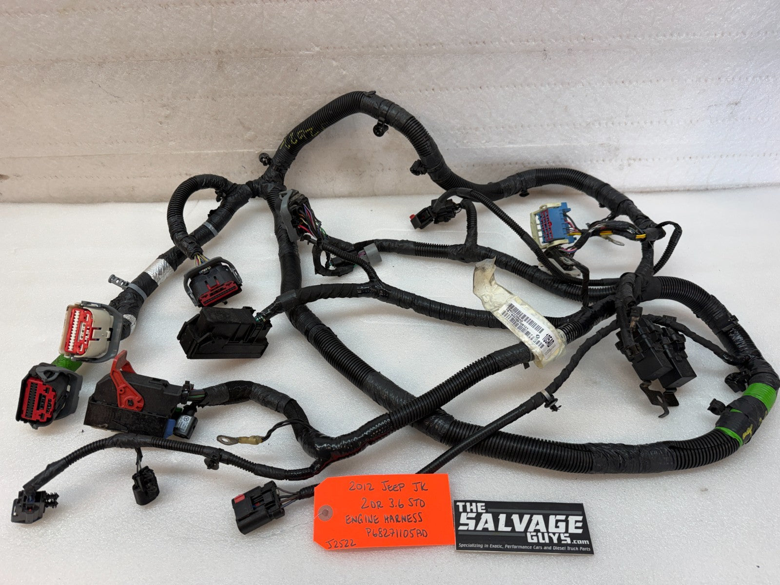 12-18 JEEP WRANGLER JK 3.6 ENGINE WIRING HARNESS LOOM ABS TO TIPM P68271105AD