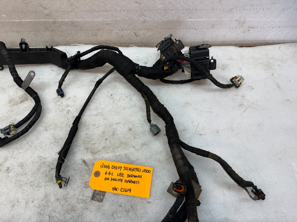 06 07 GMC CHEVROLET 2500HD DURAMAX 6.6 LBZ ENGINE MOTOR WIRING HARNESS LOOM