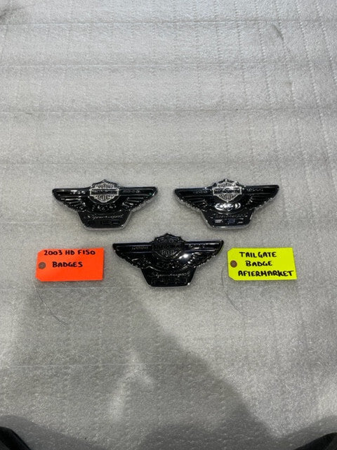 03 FORD F150 HARLEY FENDER AND TAILGATE BADGES 3 PCS 98K
