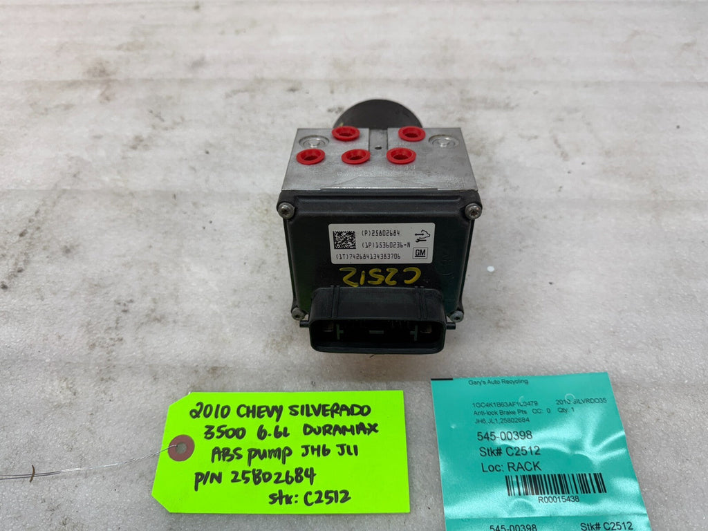 07-10 Chevrolet GMC 2500HD 3500 SIERRA DURAMAX ABS ANTI LOCK BRAKE PUMP 25802684