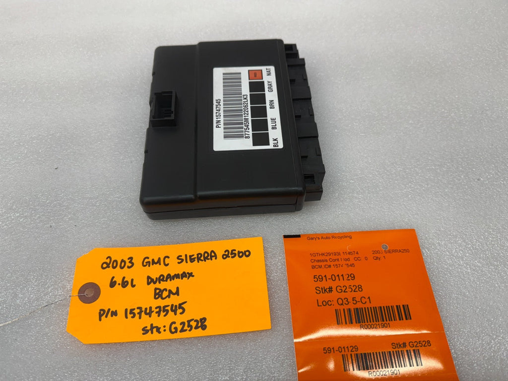 03 04 Chevrolet GMC DURAMAX LB7 6.6 BODY CONTROL MODULE BCM 15747545