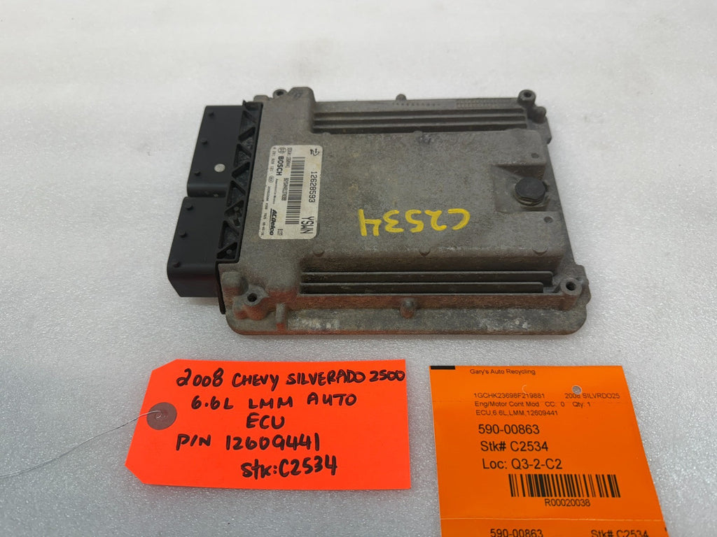 08 09 10 Chevrolet GMC 2500HD DURAMAX 6.6 LMM ECM ECU ENGINE COMPUTER 12609441