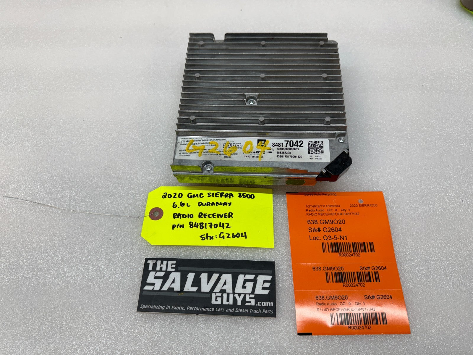 20 Chevrolet GMC SIERRA SILVERADO RADIO RECEIVER MODULE 19-23 84817042