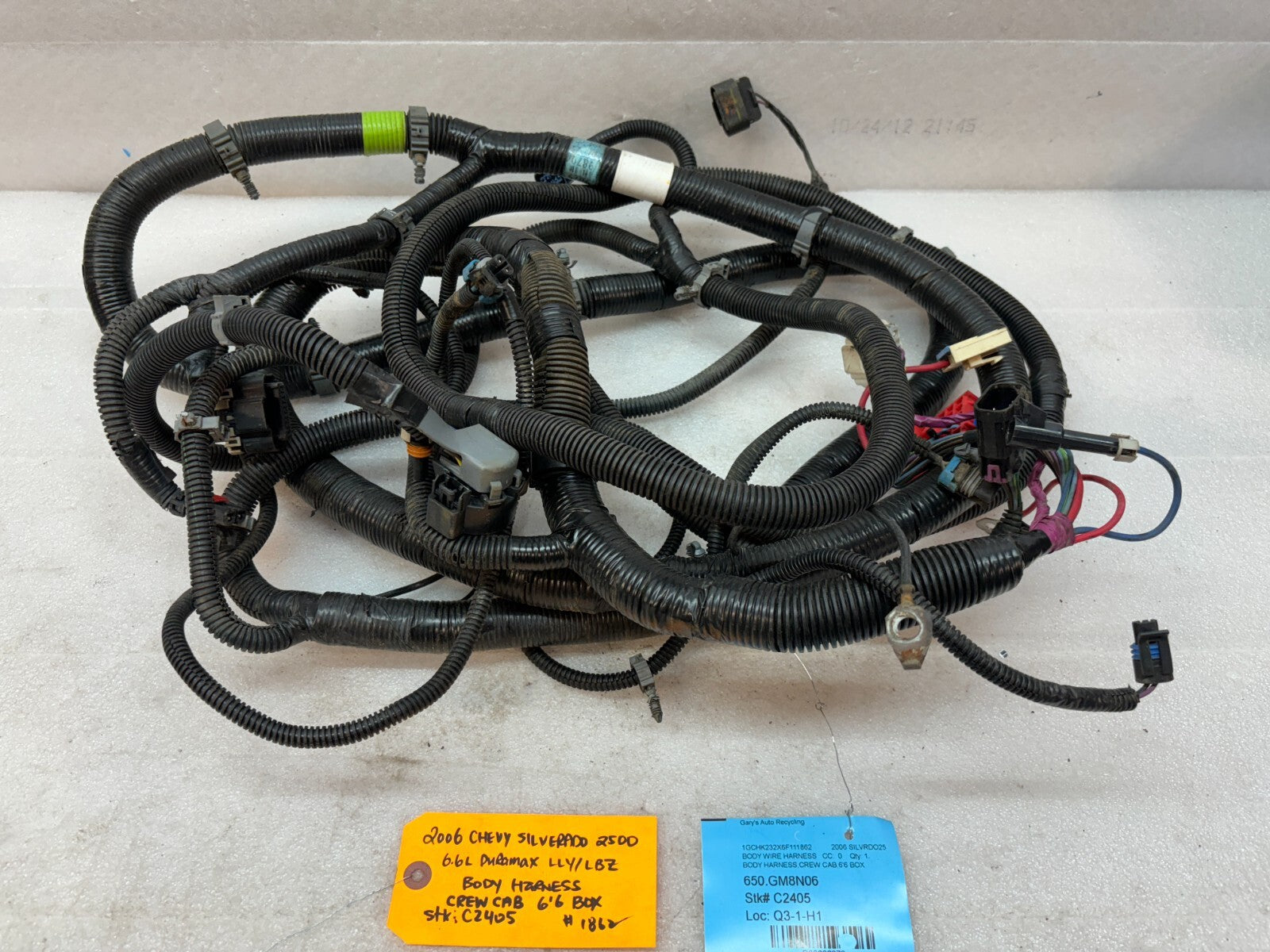 06 07 Chevrolet GMC 2500HD 3500 4wd CREW CAB SHORT BOX CHASSIS WIRING HARNESS