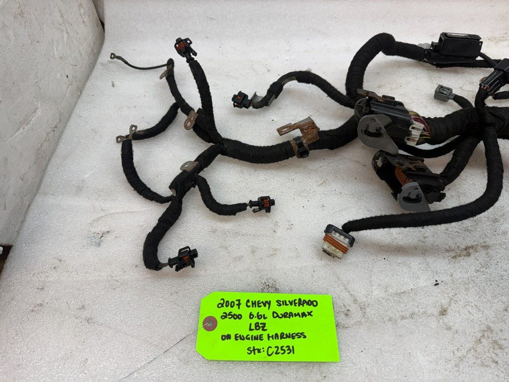 06 07 GMC CHEVROLET 2500HD DURAMAX 6.6 LBZ ENGINE MOTOR WIRING HARNESS LOOM