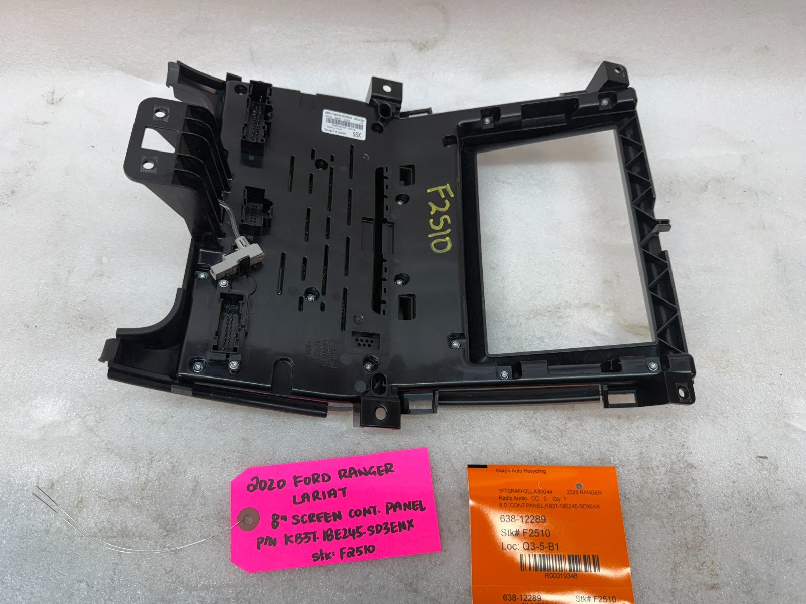 20 FORD RANGER LARIAT RADIO NAVIGATION HEATER CONTROL TRIM 19-23