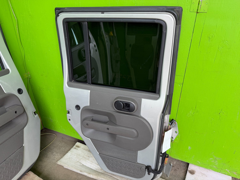07-18 JEEP WRANGLER JK OEM FULL HARD DOORS SILVER WITH DOOR PANELS MIRRORS KEY