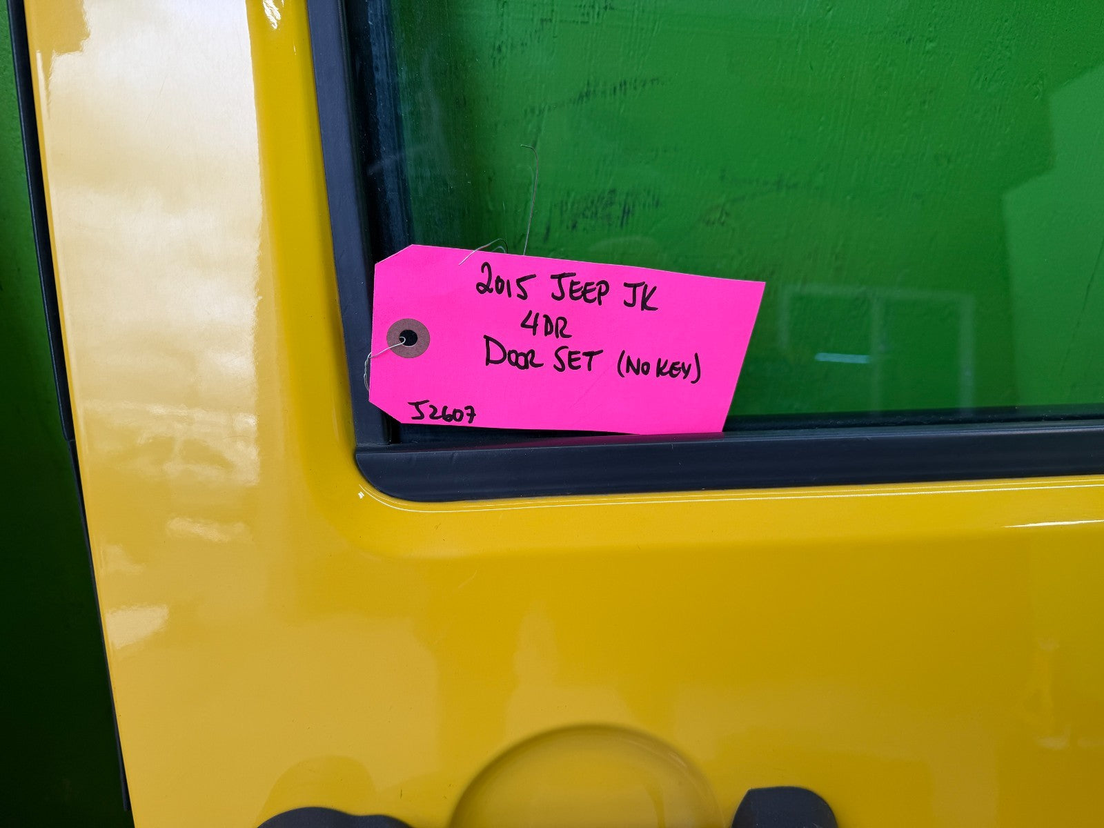 07-18 JEEP WRANGLER JK OEM FULL HARD DOORS YELLOW WITH DOOR PANELS MIRRORS