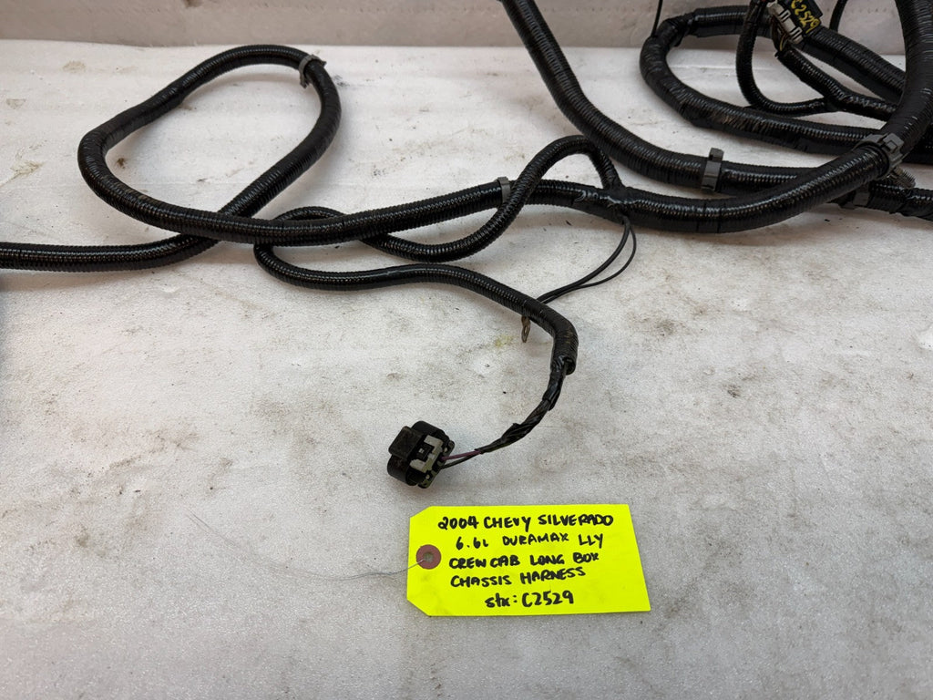 04 05 Chevrolet GMC 2500HD 3500 4wd LLY CREW CAB LONG BOX CHASSIS WIRING HARNESS