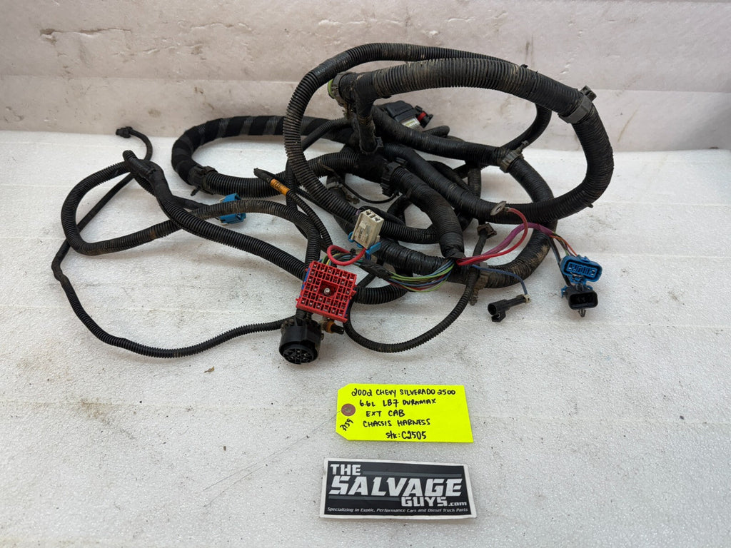 01-04 Chevrolet GMC 2500HD 3500 4wd EXT CAB SHORT BOX CHASSIS WIRING HARNESS