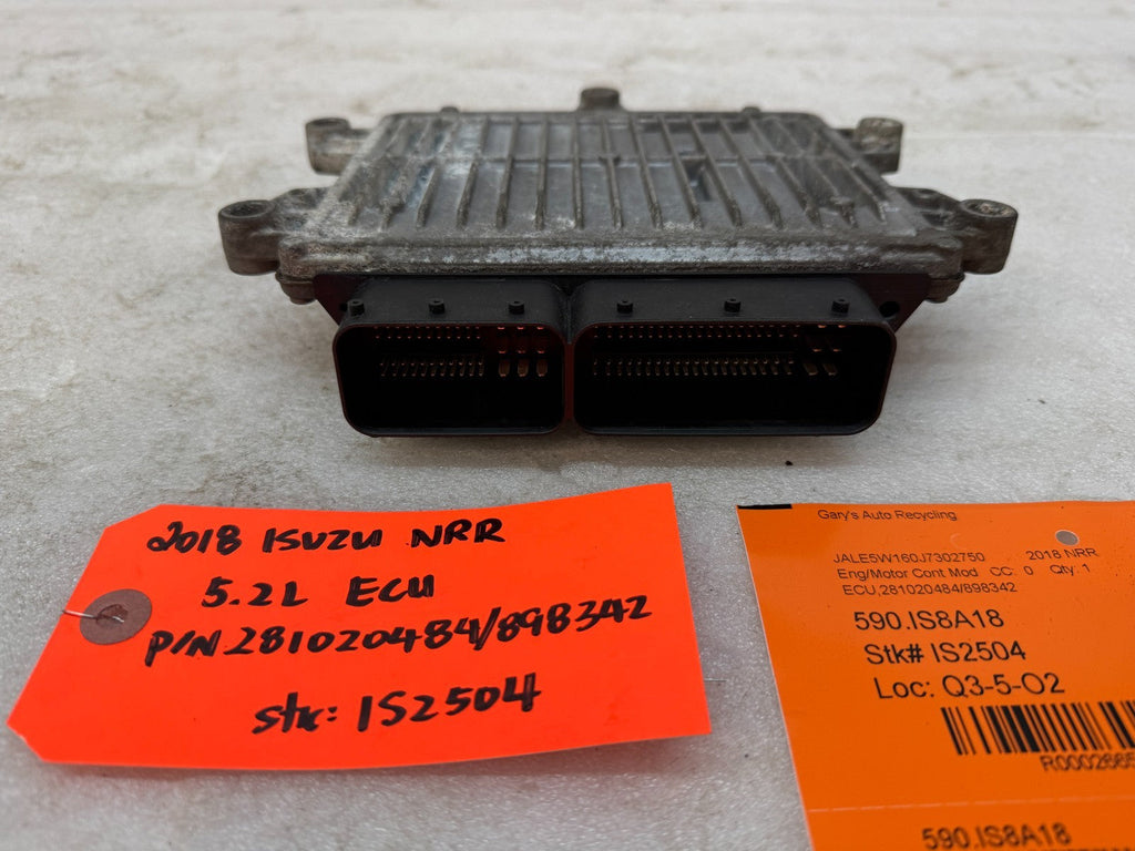 18 ISUZU NRR NPR NQR 5.2 ENGINE COMPUTER CONTROL MODULE ECM ECU 281020484
