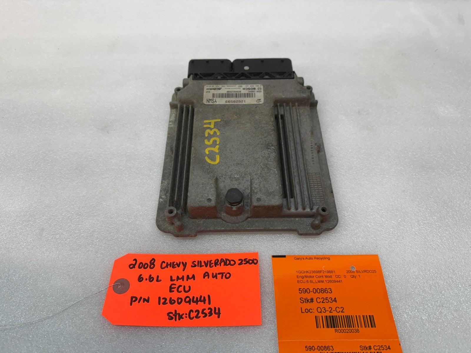 08 09 10 Chevrolet GMC 2500HD DURAMAX 6.6 LMM ECM ECU ENGINE COMPUTER 12609441