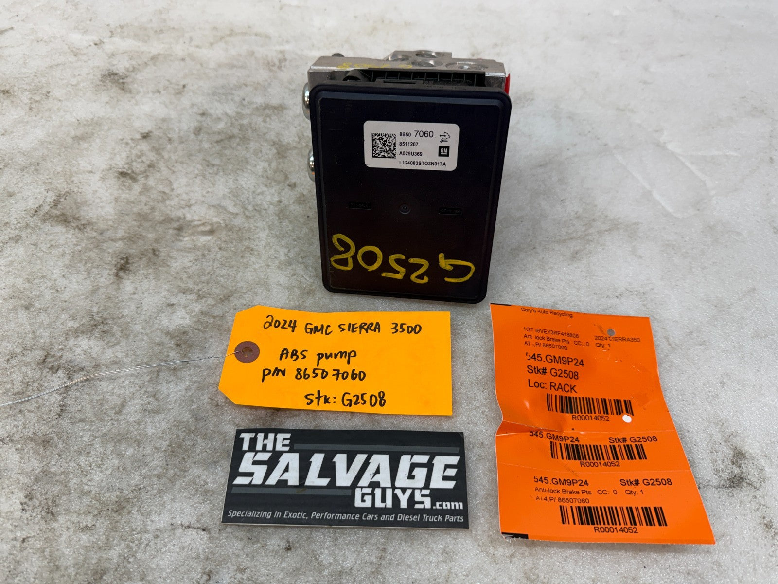 24 CHEVROLET GMC SIERRA SILVERADO 3500 2500 ABS ANTI LOCK BRAKE PUMP 86507060