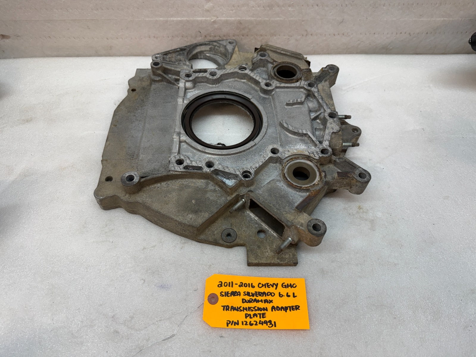 11-16 GMC DURAMAX 6.6 LML TRANSMISSION TO ENGINE ADAPTER PLATE 12624931