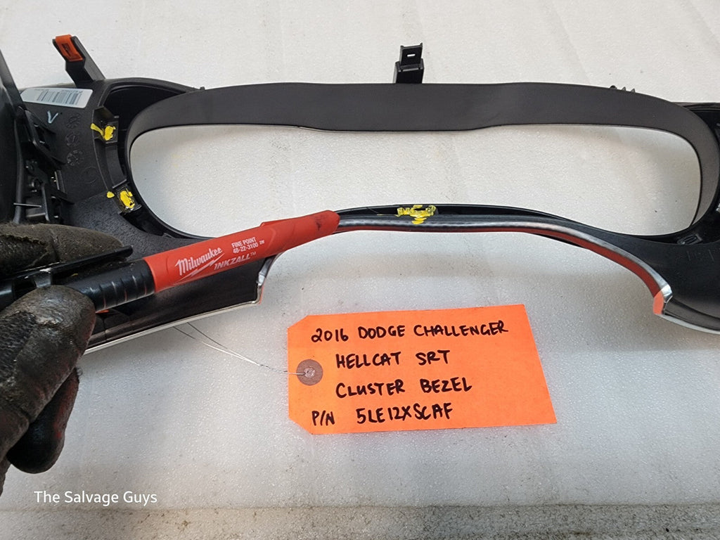 16 DODGE CHALLENGER HELLCAT SRT GAUGE CLUSTER TRIM BEZEL 15-23 2K!!!