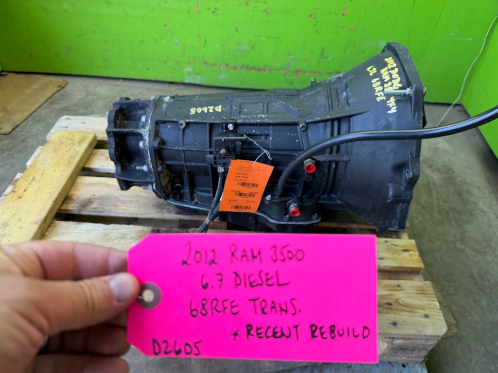 11-18 DODGE RAM 2500 3500 6.7 CUMMINS 68RFE AUTOMATIC TRANSMISSION 4X4 REBUILT