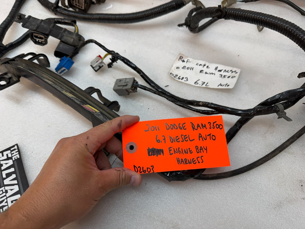 10 11 12 DODGE RAM 2500 3500 6.7 ENGINE BAY FIREWALL WIRING HARNESS P68084504AD
