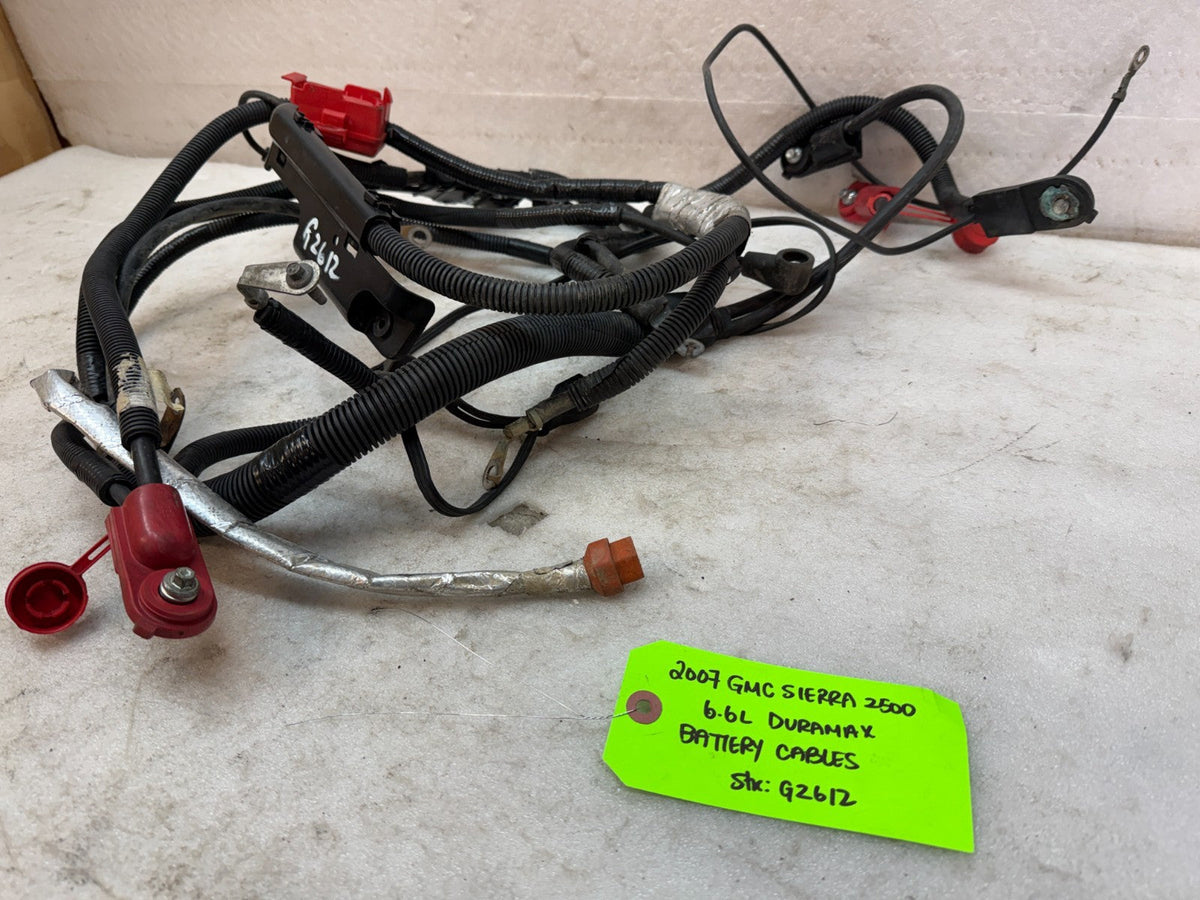 06 07 GMC CHEVROLET SILVERADO 2500HD 3500HD 6.6 LBZ OEM BATTERY CABLES