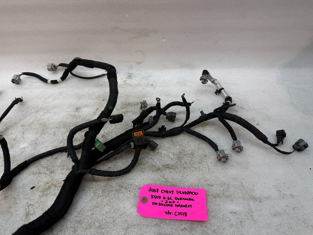 06 07 GMC CHEVROLET 2500HD DURAMAX 6.6 LBZ ENGINE MOTOR WIRING HARNESS LOOM