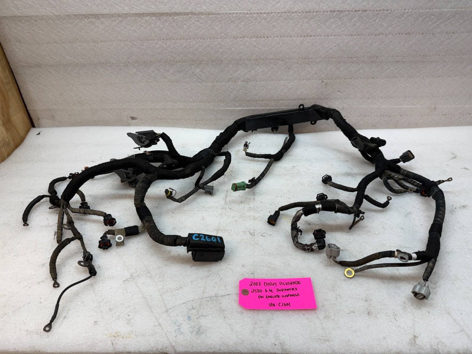 06 07 GMC CHEVROLET 2500HD DURAMAX 6.6 LBZ ENGINE MOTOR WIRING HARNESS LOOM