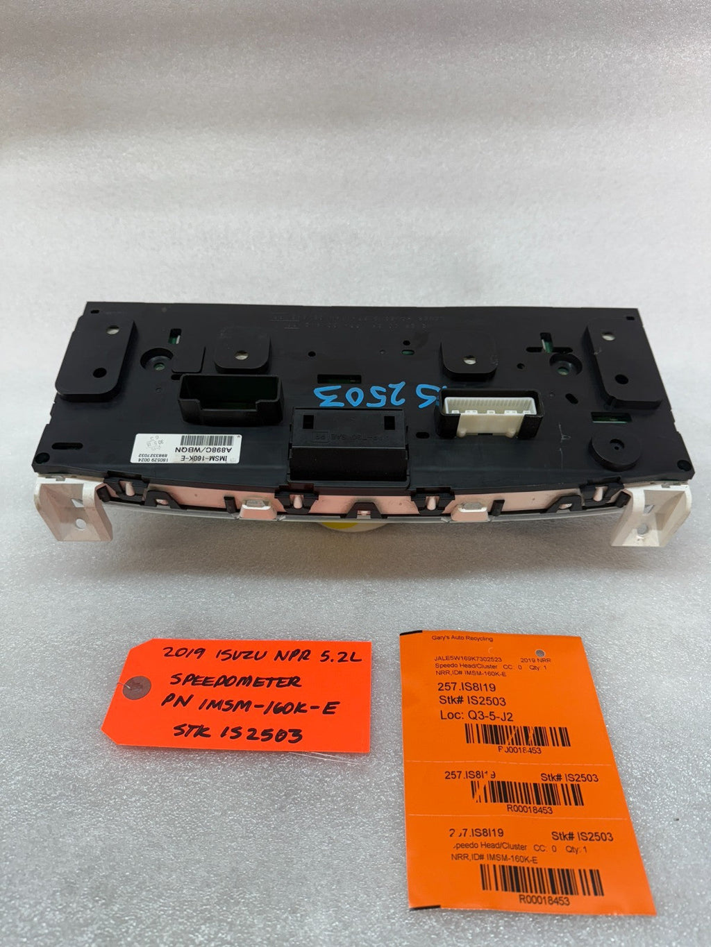 19 ISUZU NRR NPR NQR 5.2 METRIC SPEEDOMETER GAUGE CLUSTER TACH IMSM-160K-E