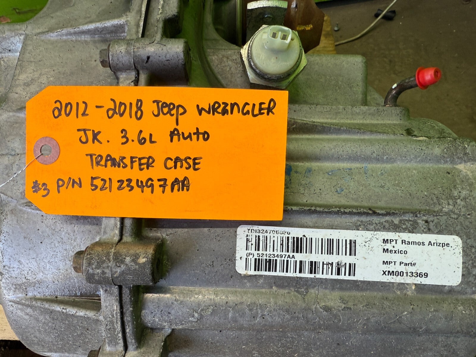 12-18 JEEP WRANGLER JK 3.6 L AUTO TRANSFER CASE TRANSFERCASE 52123497AA