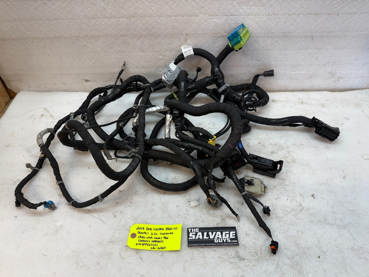 18 19 Chevrolet GMC 2500HD 3500 4wd CREW CAB SHORT BOX CHASSIS WIRING HARNESS