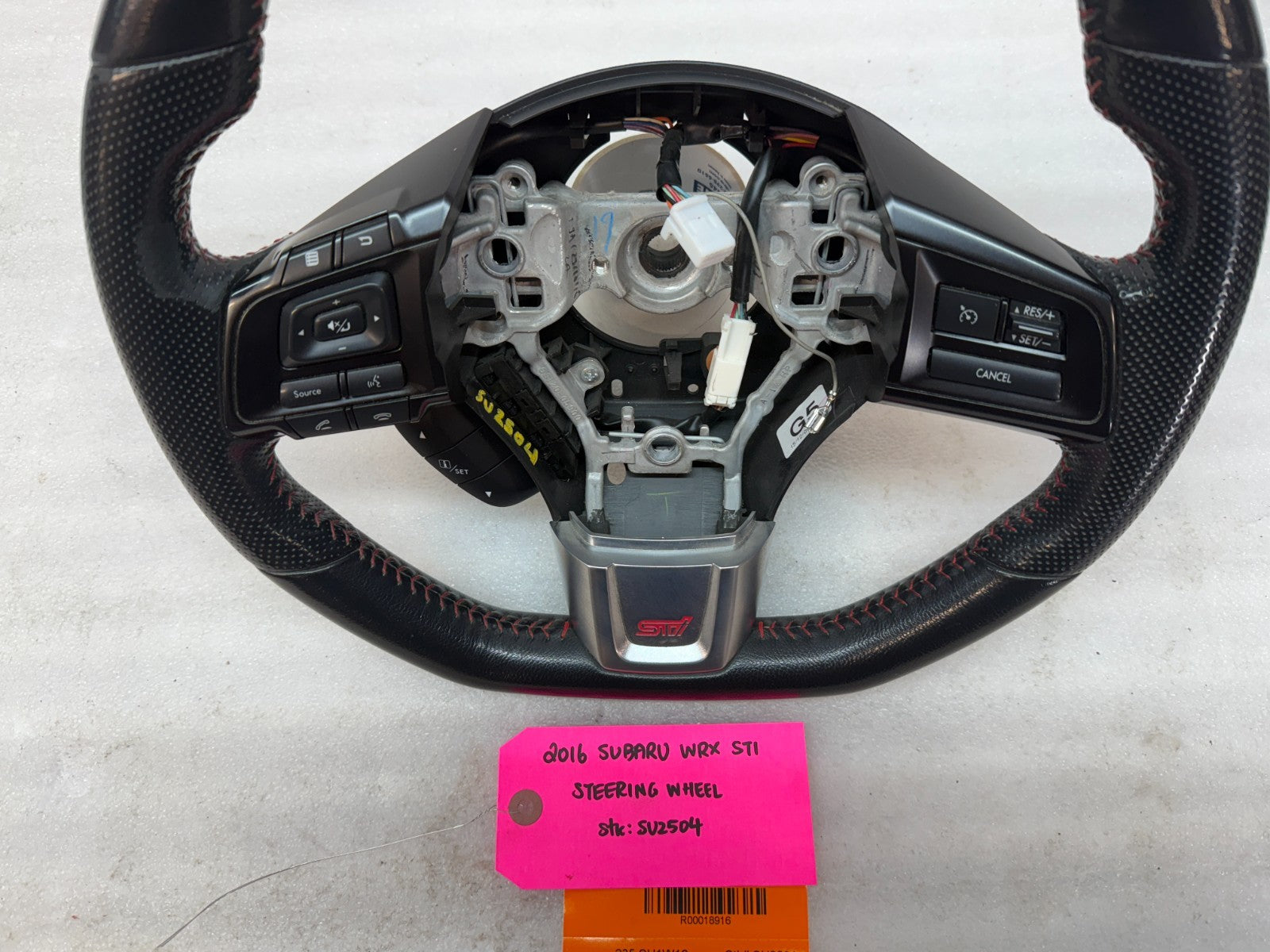 16 SUBARU IMPREZA WRX STi OEM FLAT BOTTOM STEERING WHEEL 15-21