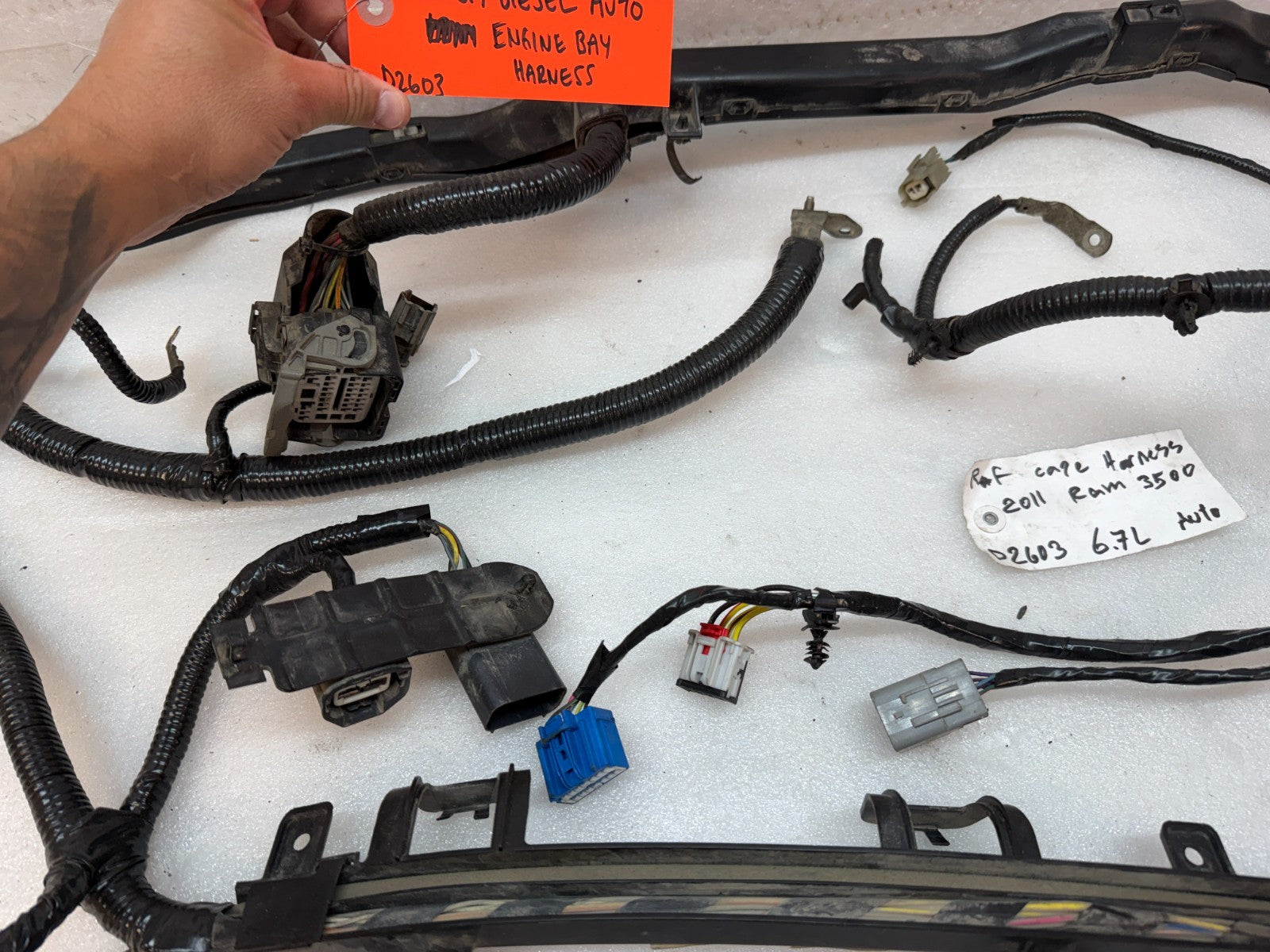 10 11 12 DODGE RAM 2500 3500 6.7 ENGINE BAY FIREWALL WIRING HARNESS P68084504AD