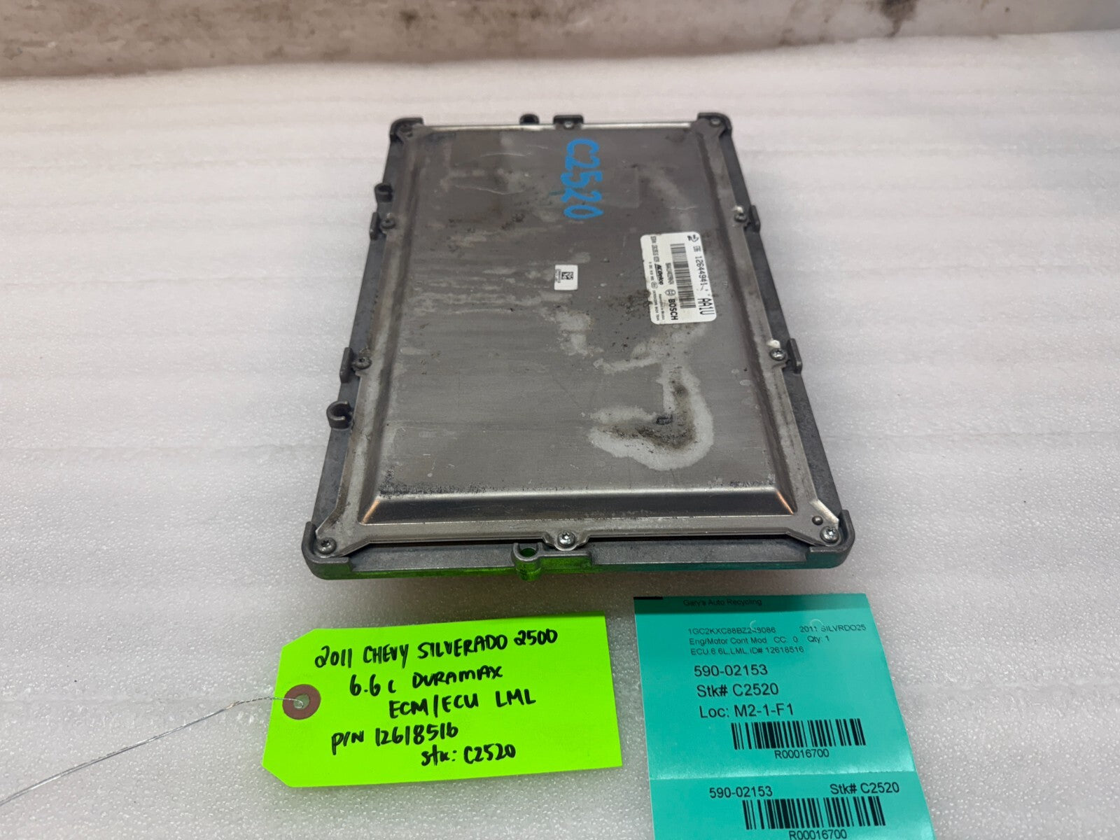 11-14 Chevrolet GMC 2500HD DURAMAX 6.6 LML OEM ENGINE COMPUTER ECU ECM 12618516
