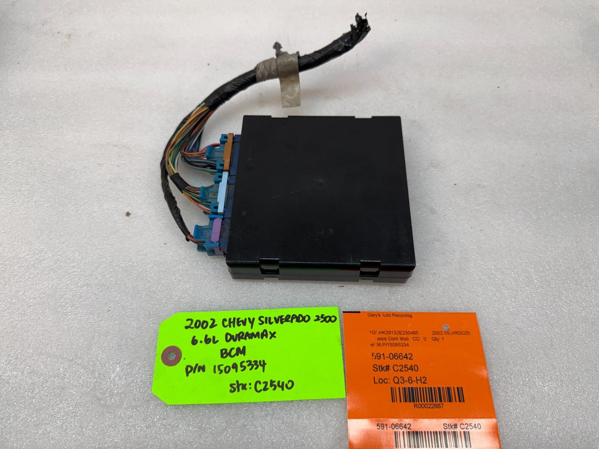 01-05 Chevrolet GMC 2500HD 3500HD 6.6 DURAMAX BODY CONTROL MODULE BCM 15095334