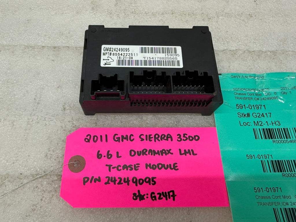 07-13 Chevrolet GMC SIERRA 2500HD 3500HD TRANSFERCASE CONTROL MODULE 24249095
