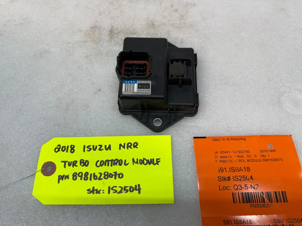 18 ISUZU NRR NPR NQR 5.2 4HK1-TC TURBO CONTROL MODULE 8981628070