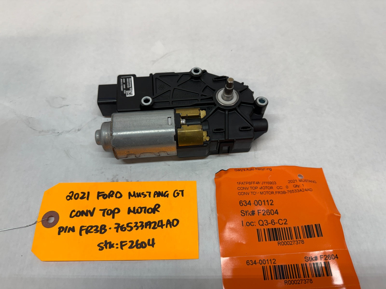15-23 FORD MUSTANG 5.0 GT S550 LEFT RIGHT POWER ROOF TOP MOTOR FR3B-76533A24AD