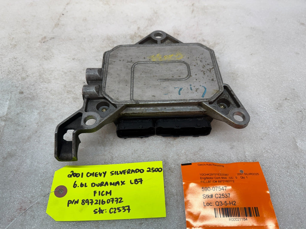 01 Chevrolet GMC LB7 6.6 DURAMAX FICM FUEL INJECTION CONTROL MODULE 8972160772