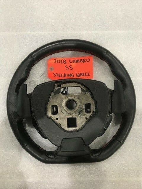 16-21 CHEVROLET CAMARO SS RS ZL1 BLACK LEATHER STEERING WHEEL AUTOMATIC 84449662