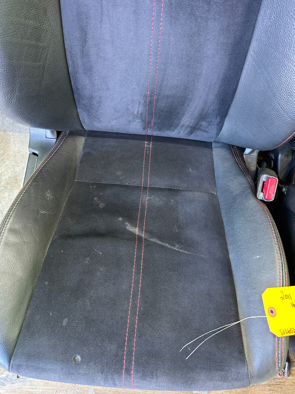 11 Subaru Impreza STi HATCHBACK FRONT REAR SEATS BLACK ALCANTARA 08-14
