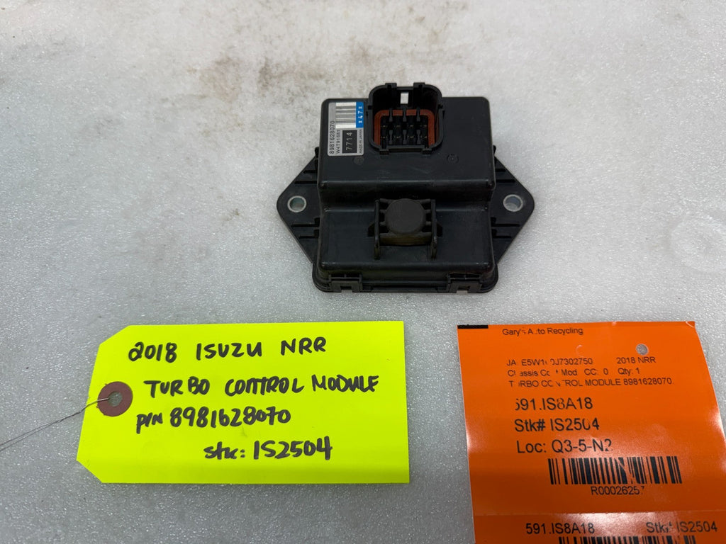 18 ISUZU NRR NPR NQR 5.2 4HK1-TC TURBO CONTROL MODULE 8981628070